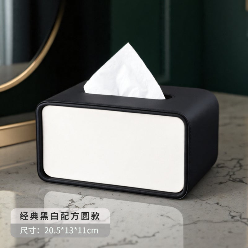 Scandinavian Tissue Box Living Room High-End Home Restaurant Creative Accessible Luxury Coffee Table Desktop Remote Control Paper Storage Box - Image 1