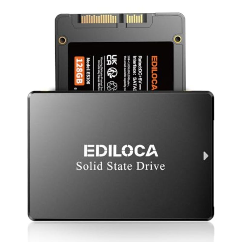 محرك الأقراص الصلبة الداخلي ES106 SSD SATA III مقاس 2.5 بوصة ثلاثي الأبعاد TLC NAND Flash، سرعة قراءة تصل إلى 500 ميجابايت/ثانية، ترقية ذاكرة الكمبيوتر أو الكمبيوتر المحمول والتخزين باللون الأسود - Image 1