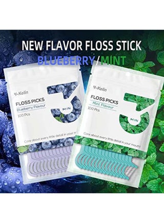 Pack of 2 - Dental Floss Dental Floss Toothpick, Teeth Stick, Tooth Picks, Floss Picks, Teeth Cleaning (Mint Flavor) - view 3