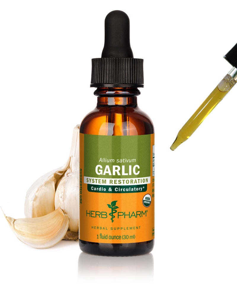 Herb Pharm Certified Organic Garlic Liquid Extract for Cardiovascular and Circulatory Support 1 Ounce