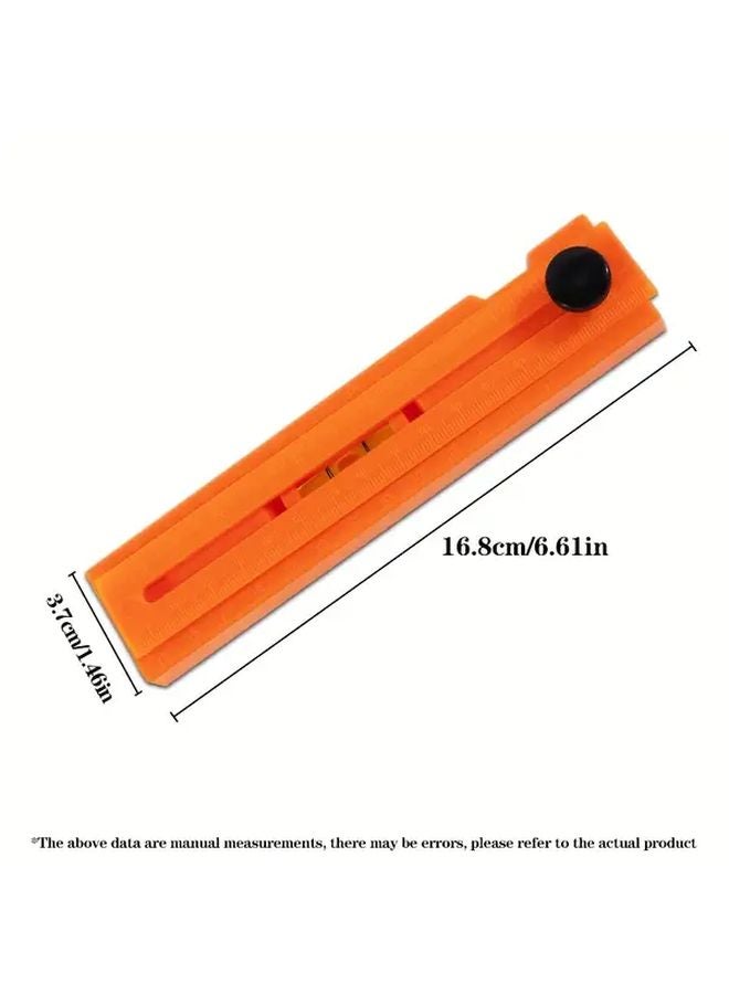 Multi Angle Leveling Ruler With Rotating Dial And Level Bubble Dual Calibration Orange - Image 4