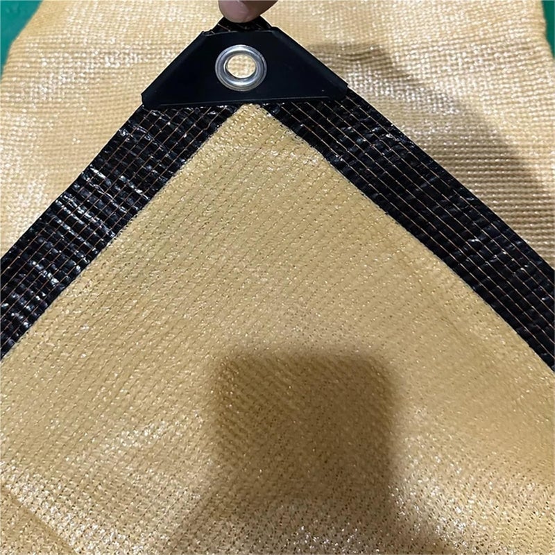 Shade Cloth Outdoor Garden Camping Hiking car Tent Awning Sunshade net high Density polyethylene Gardening Shade Cloth Sunscreen net Beige for Patio, Outdoor(Coffee,2x3m) - Image 3
