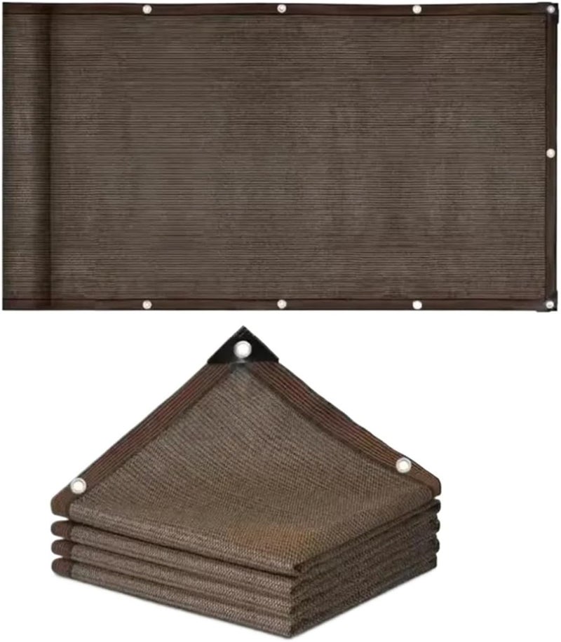 Shade Cloth Outdoor Garden Camping Hiking car Tent Awning Sunshade net high Density polyethylene Gardening Shade Cloth Sunscreen net Beige for Patio, Outdoor(Coffee,2x3m) - Image 1