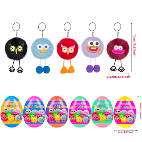 Holydeck 24 Pcs PreFilled Easter Eggs with Plush Toys Keychain Decoration Stuffed Toy Great for Kids Boys Girls Easter Basket Stuffers Party Favors Easter Egg Fillers Hunt Easter - Image 5