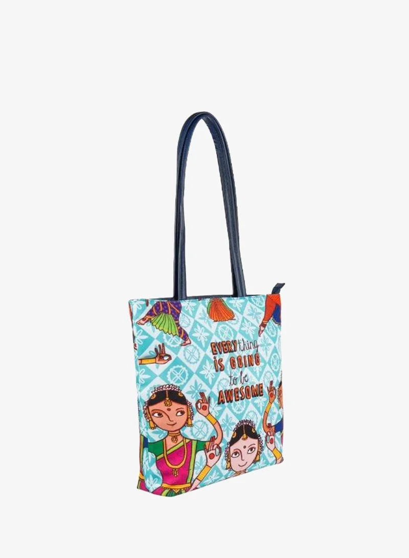 Chumbak Teal By Chumbak Dance Vibes Tote Bag - Teal