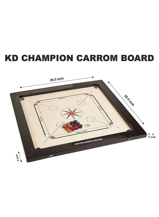 KD حقيبة حمل نصف غطاء كاروم من KD، لوح كاروم، أي حجم، ضد الغبار والخدوش والتلف، مناسب لجميع أنواع ألعاب الطاولة من Champion وBuldog وJumbo، مع جيب منفصل للوحة الكاروم (غطاء نصف غطاء من Champion) - Image 3