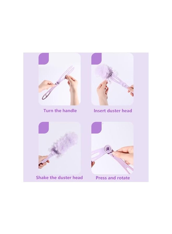 erorex 360 Duster Kit With 7 Refills and Handle - Reusable Cleaning Wand for Corners and Furniture - Image 5