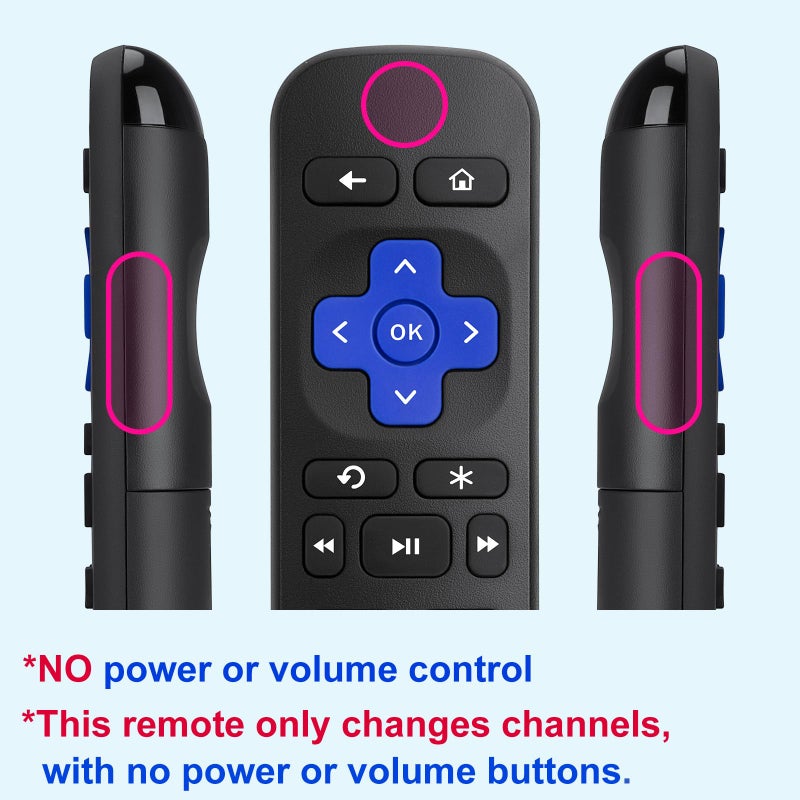 OMAIC ã€Pack of 2ã€‘ Replacement Remote for Roku Box,for Roku Express,for Roku Premiere,for Roku Player,for Roku1/2/3/4,(NOT for Stick and TV or Game) - Image 3