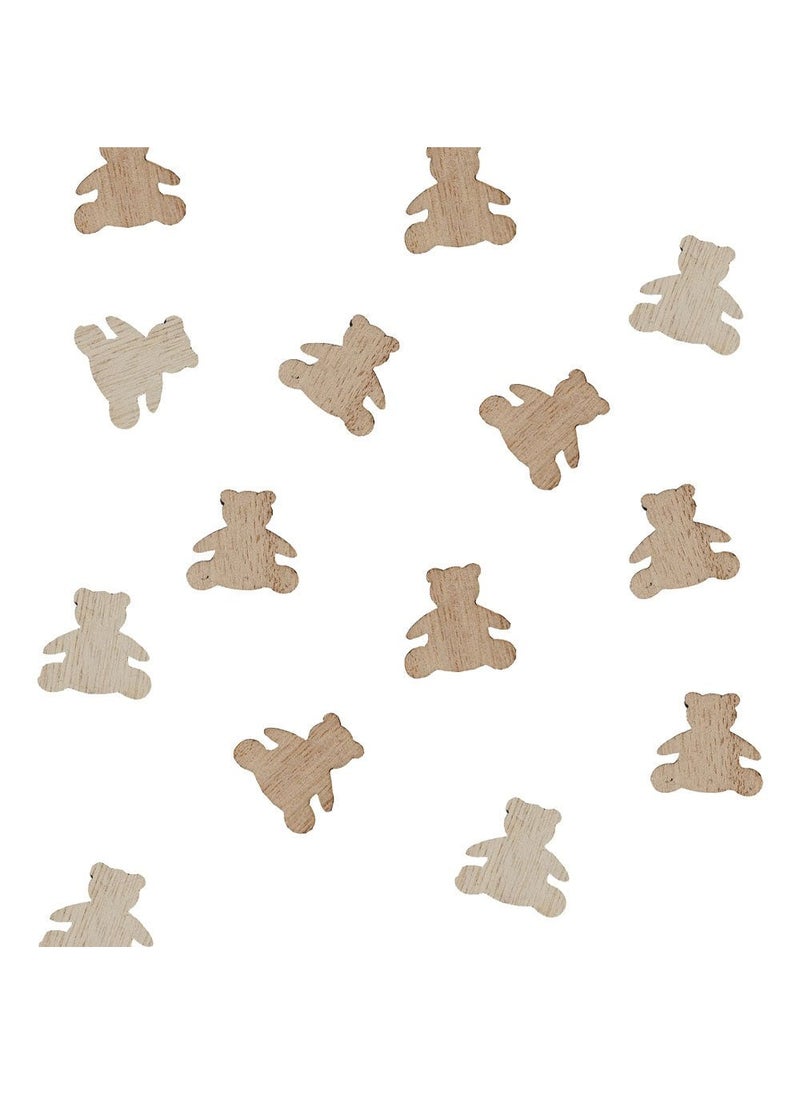 Ginger Ray Teddy Bear Confetti Wood 13g - Image 1