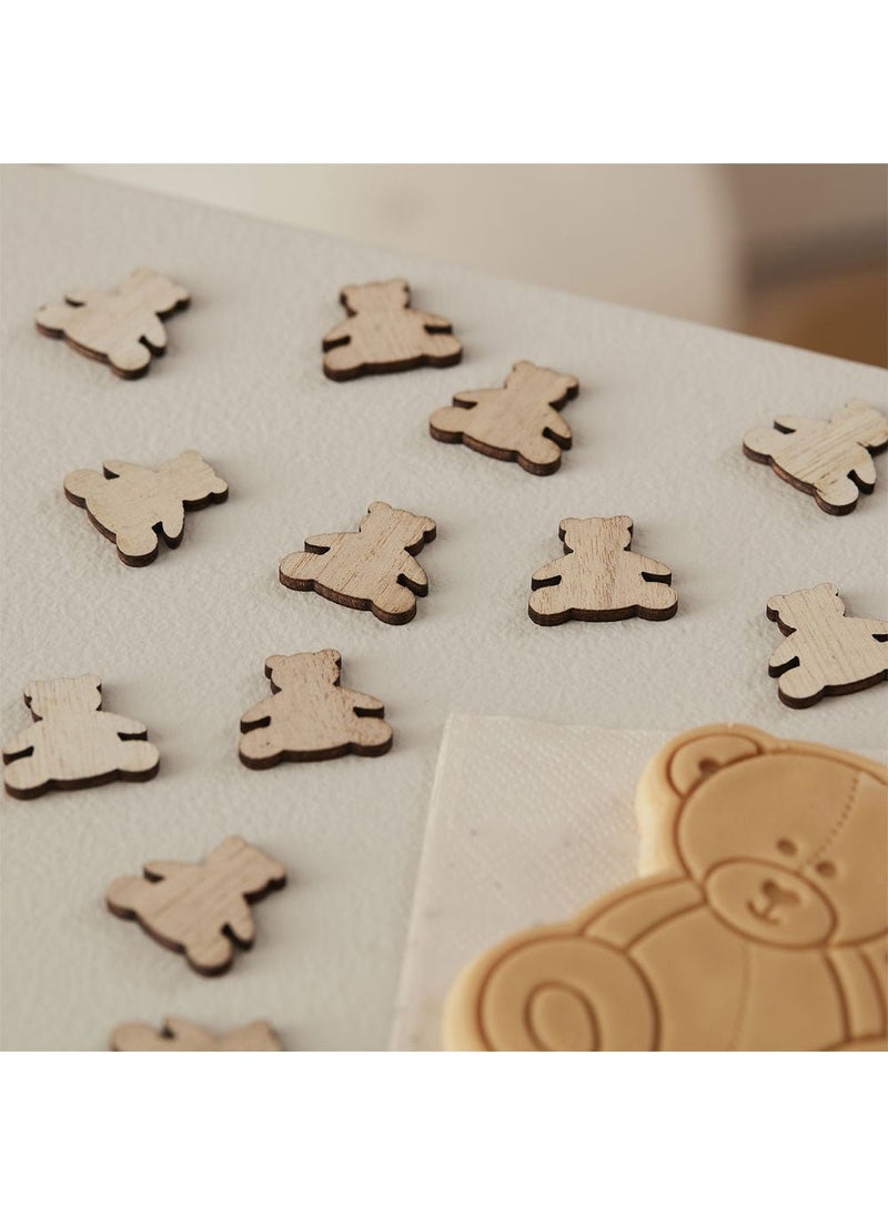 Ginger Ray Teddy Bear Confetti Wood 13g - Image 2