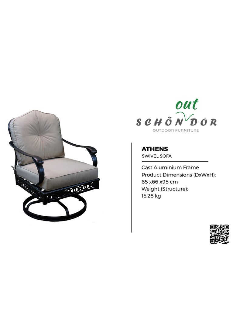 Schondor Furniture - Athens Sofa Set | 6 Seaters |Outdoor Furniture | Outdoor Dining Set | Tables & Chairs | Made in Aluminum Cast | Patio | Garden | Backyards | Perfect for Any Outdoor Space - Image 1