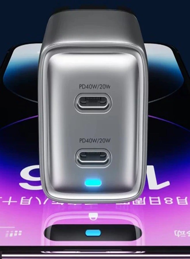 WEKOME Dual Port Fast Charger 40W - USB-C PD UK Standard - Certified for iPhone, Galaxy, iPad, and More - Image 4