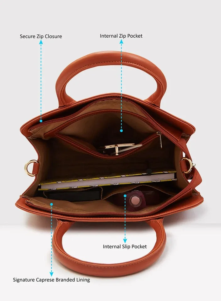 CAPRESE CAPRESE-ZETA TOTE MEDIUM TAN
