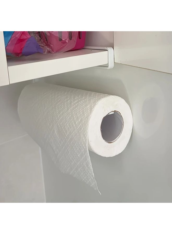 Black Wall Mounted Kitchen Organizer With Foil Wrap Dispenser - Image 5