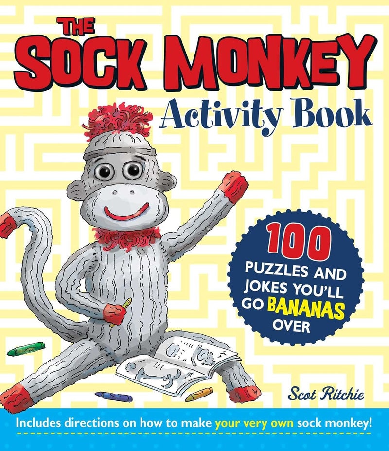 The Sock Monkey Activity Book: 100 puzzles and jokes you'll go bananas over 