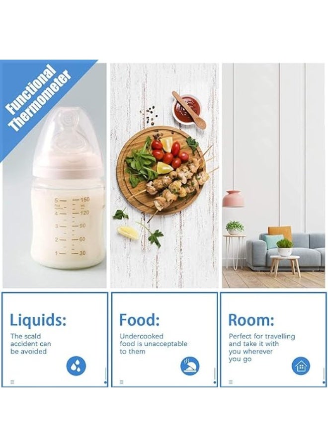 مقياس حرارة رقمي بالأشعة تحت الحمراء بدون تلامس - شاشة LCD بثلاثة ألوان للإنذار بالحمى - دقة عالية وآمن للبالغين والرضع - Image 3