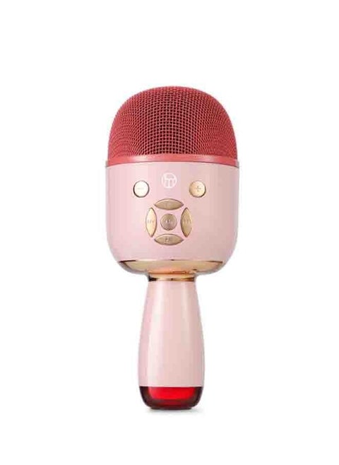 Bluetooth Wireless Microphone Audio Integrated Home Karaoke Pink