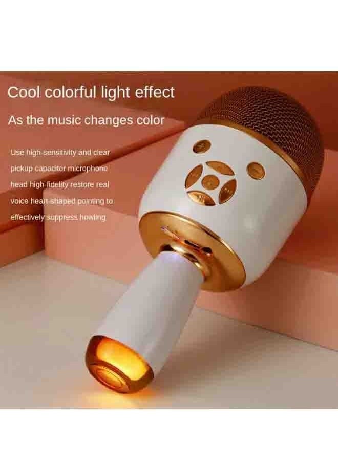 Bluetooth Wireless Microphone Audio Integrated Home Karaoke Pink