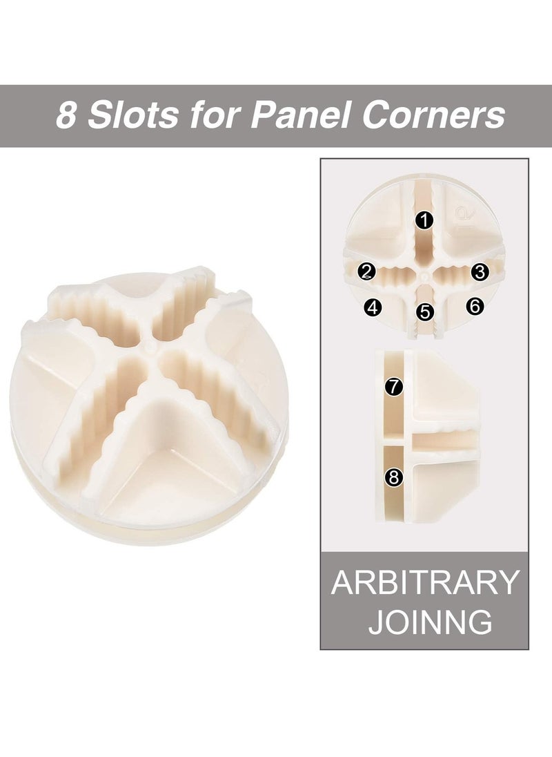 Bukela - 32 Pieces Cube Connectors Plastic Storage Cube Connectors Wire Cube Connectors Organizer ABS Connectors for Modular Closet Storage Organizer and Wire Shelf (White) - Image 1