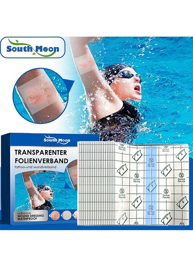 SOUTH MOON - Transparenter Folienverband Transparent Waterproof Patch, Stretch Adhesive Bandages, Tattoo Protective Transparent Film 20 Pcs - Image 1