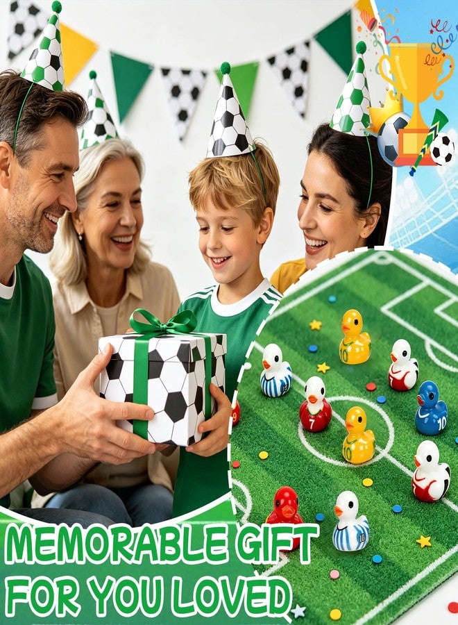 Zenoble 120 Pcs World Soccer Cup Duck 6 Style Mini Resin Ducks Small Player Ducks Little Soccer Figures for Football Party Favors Sports Team Gifts Players Fans - Image 4