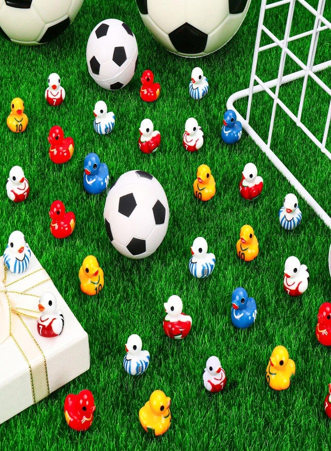 Zenoble 120 Pcs World Soccer Cup Duck 6 Style Mini Resin Ducks Small Player Ducks Little Soccer Figures for Football Party Favors Sports Team Gifts Players Fans - Image 5