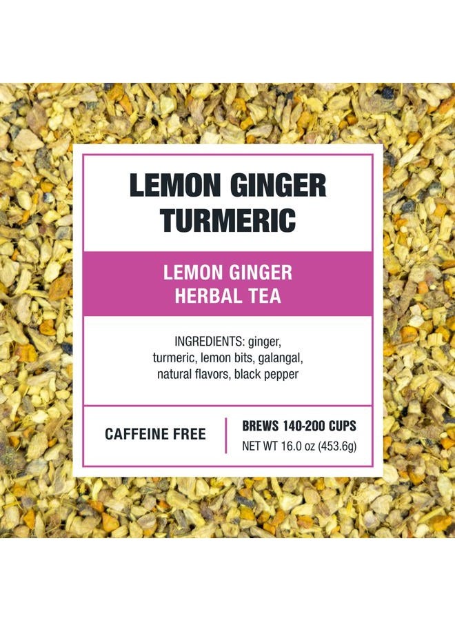 Tiesta Tea شاي الأعشاب بالليمون والزنجبيل والكركم | أوراق فضفاضة | شاي الأعشاب بالليمون والزنجبيل | مزيج أعشاب فاخر خالي من الكافيين | يمكن تحضيره ساخنًا أو مثلجًا ويكفي حتى 200 كوب | كيس كبير قابل لإعادة الإغلاق بوزن 16 أونصة - Image 2
