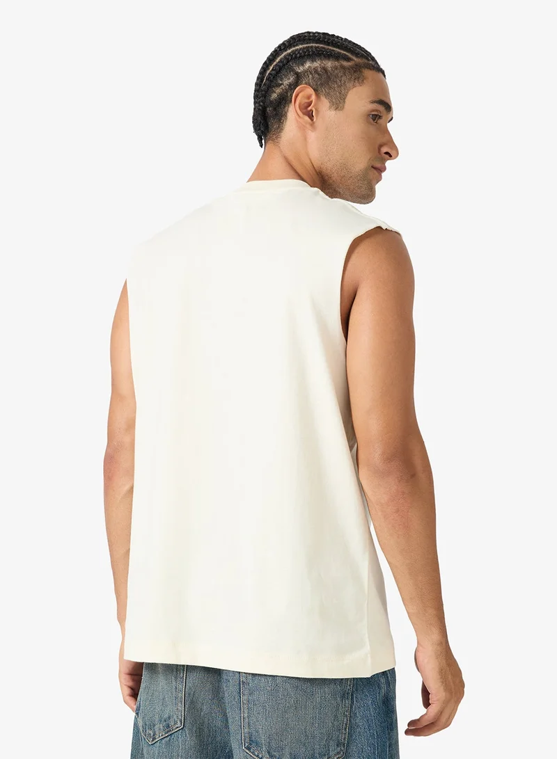 جاك اند جونز تي شيرت بياقة دائرية وشعار