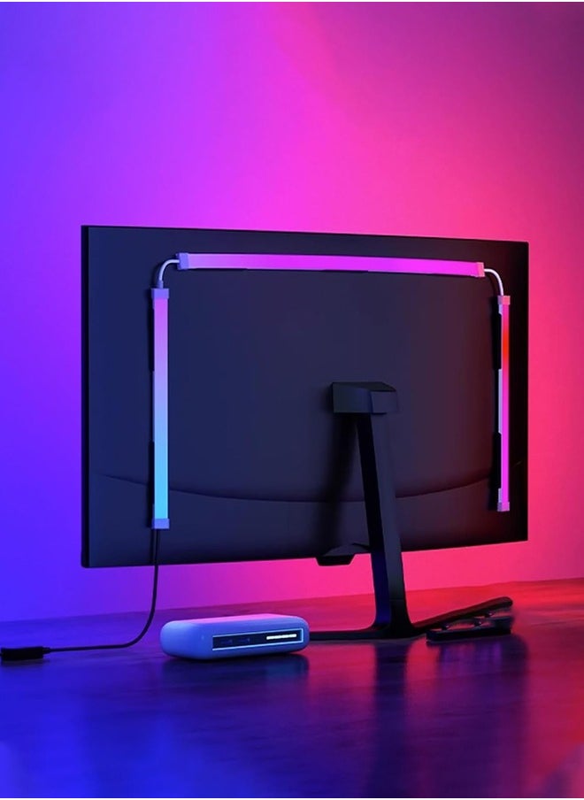 Joshberg 24 Inch Monitor LED Backlight,LED Strip Lights That Sync with Screen Color or Music,RGBIC Computer Light Bar Behind Monitor，LEDs for Desk Gaming，USB Interface,Software Control  - Image 1