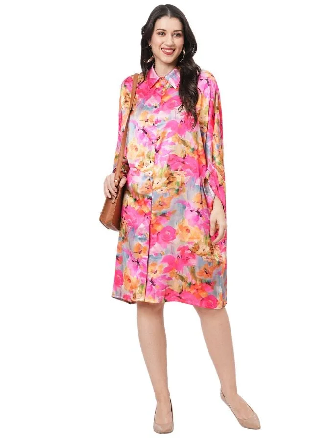 #بي قميص مطبوع بقصة مريحة