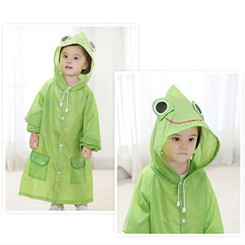 DMN DHT Waterproof Rain Suit, 3D Cartoon Hooded Lightweight Raincoat, Windproof for School, Garden, Travel, Outdoor Play - Image 4