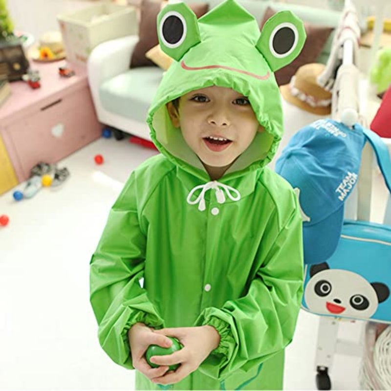 DMN DHT Waterproof Rain Suit, 3D Cartoon Hooded Lightweight Raincoat, Windproof for School, Garden, Travel, Outdoor Play - Image 2