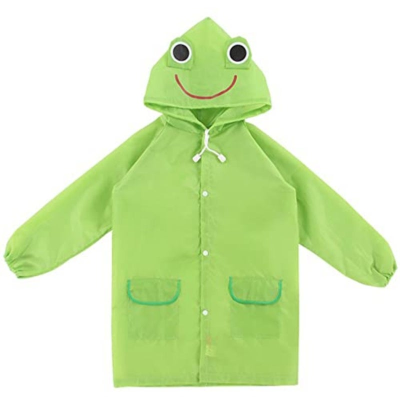 DMN DHT Waterproof Rain Suit, 3D Cartoon Hooded Lightweight Raincoat, Windproof for School, Garden, Travel, Outdoor Play - Image 1