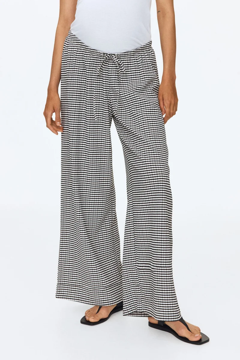 H&M MAMA Textured drawstring trousers