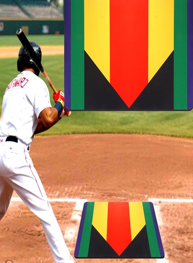 Rolitwils Roliwils Baseball Home Plate Training Mat 28.35 x 17.72, Professional Home Plate Baseball & Softball Training | Multi-Zone Strike Practice Base | Portable Baseball Bases Equipment - Image 1