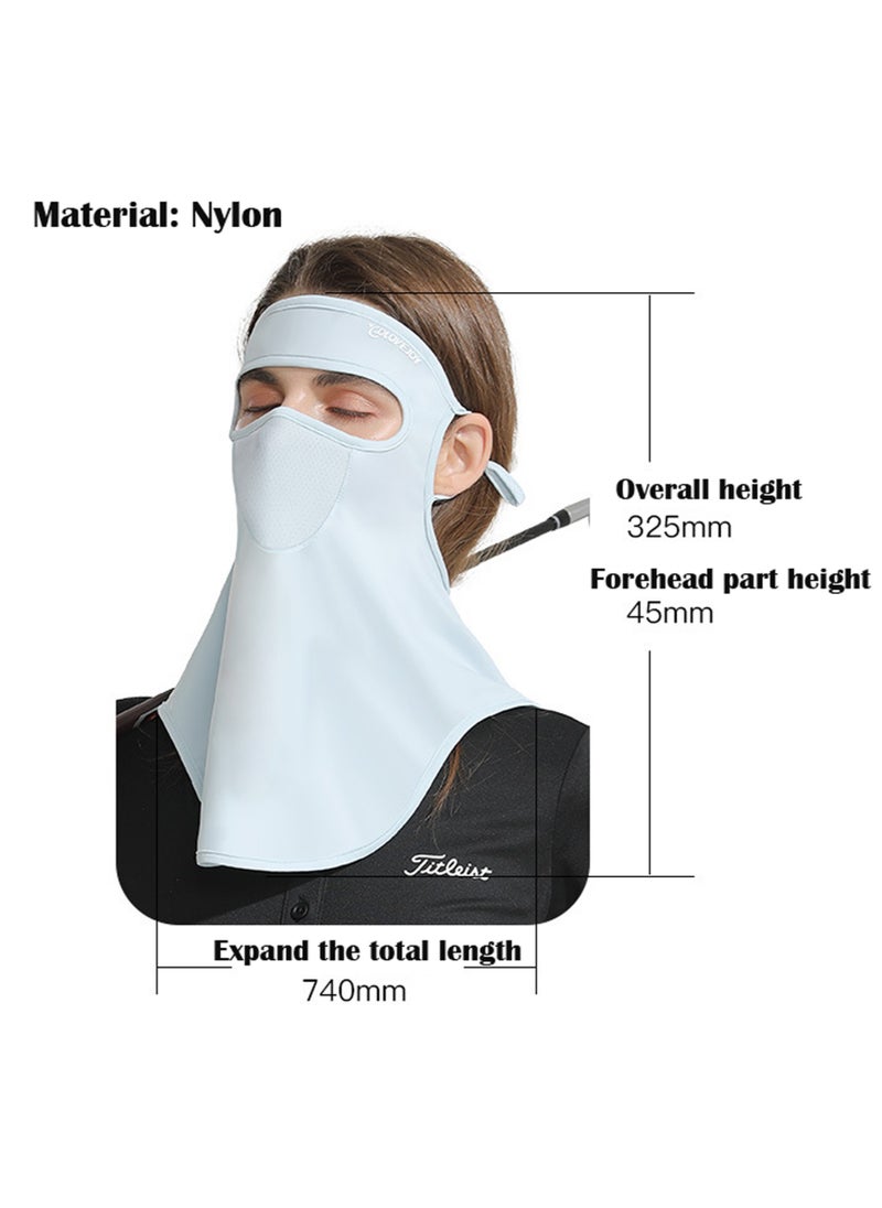Generic Ice silk sunscreen mask, women's outdoor sunshade UV protection veil, ear and neck protector breathable mask gray  - Image 3
