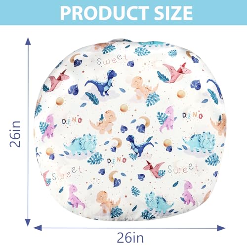 DILIMI Newborn Lounger Cover, Cute Dinosaur Removable Cover Ultra Soft Comfortable Lounger Slipcover Removable Cover for Infant Lounger Pillow (Lounger not Included) - Image 4