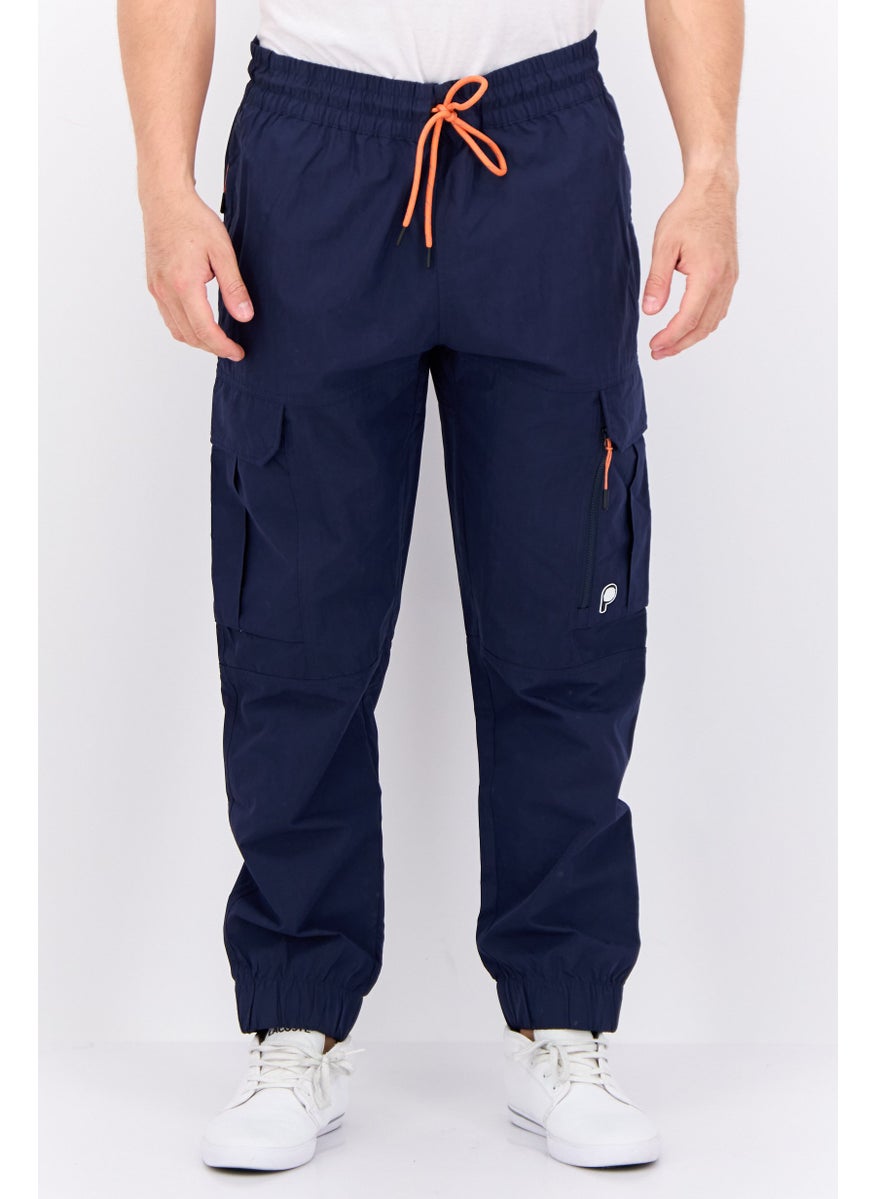 Penfield Men Regular Fit Drawstring Cargo Pants, Navy  - Image 1
