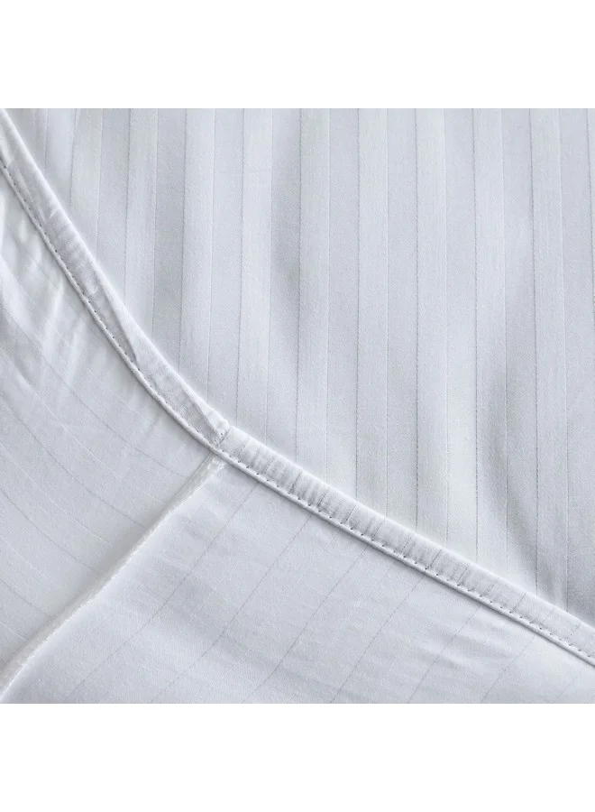 Home Box Hamilton Satin Stripe Olympic Queen Fitted Sheet 160 x 200 x 36 cm