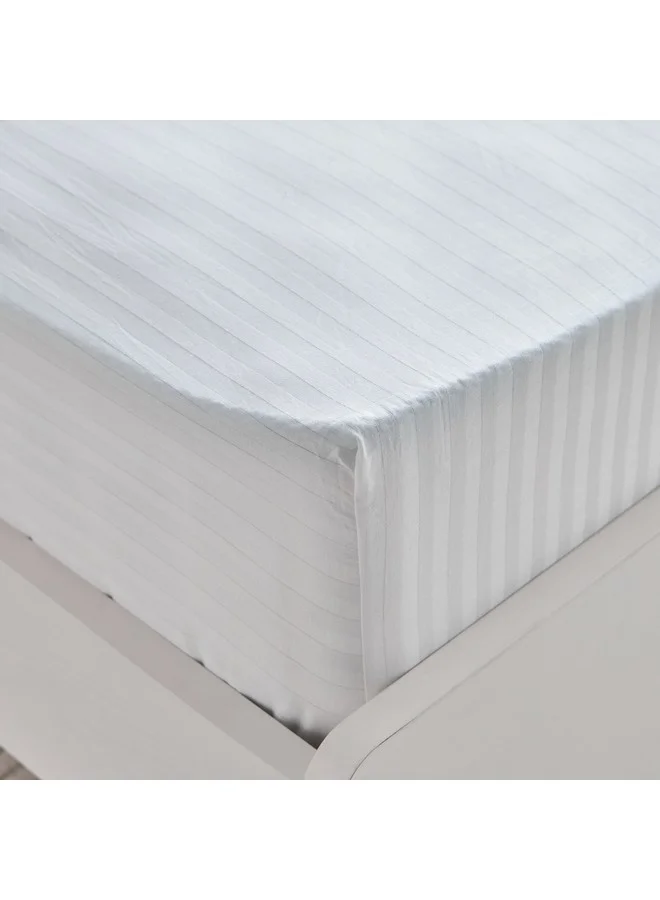 Home Box Hamilton Satin Stripe Olympic Queen Fitted Sheet 160 x 200 x 36 cm