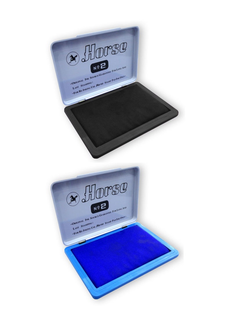 Horse Ink Stamp Pad Black/Blue (Pack Of 2)  - Image 1