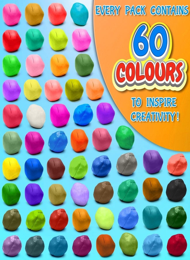 ESSENSON Air Dry Clay 60 Colors, Modeling Clay for Kids, DIY Molding for with Tools, Toys Gifts for Age 3 4 5 6 7 8+ Years Old Boys Girls Kids - Image 2