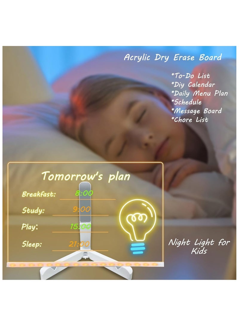 Somer Field LED Aclyric Writing Note Lamp with Colors Acrylic Writing Desk Lamp with Light and Stand As Glowing Memo Glass Drawing Message writing lamp with 7 Color Pens for Restaurant, Office & Home - Image 2