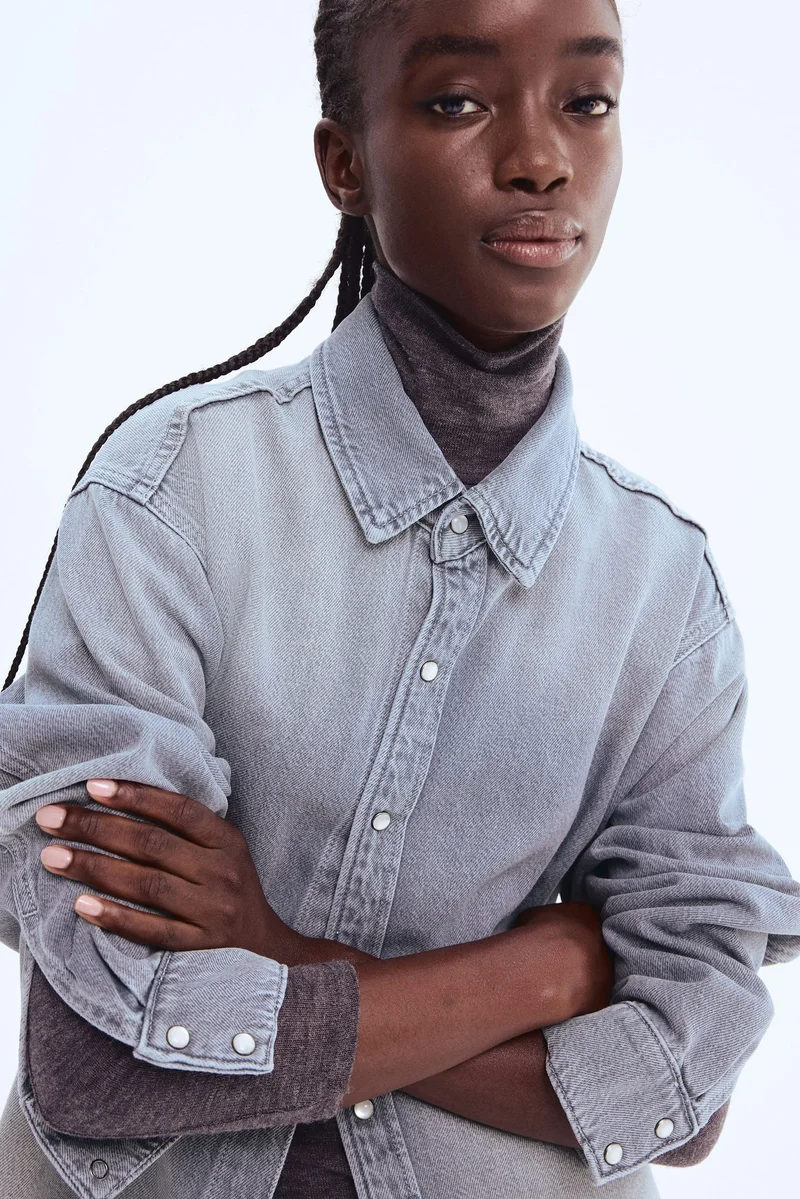 H&M Feather Soft Denim shirt