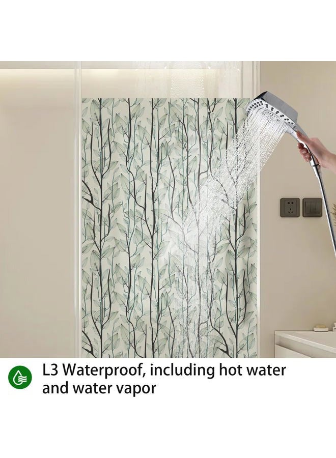 DKTIE Static Cling Decorative Window Film Vinyl Non Adhesive Privacy Film,Stained Glass Window Film for Bathroom Shower Door Heat Cotrol Anti UV 17.7In.By 78.7In.(45x200cm) Multi - Image 4