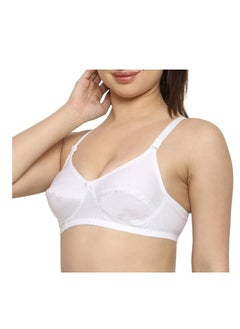 Love Bell Love Bell Women's Everyday Bra - Double-Layered, High Coverage, All-Day Comfort Bra (WHITE)  - Image 2