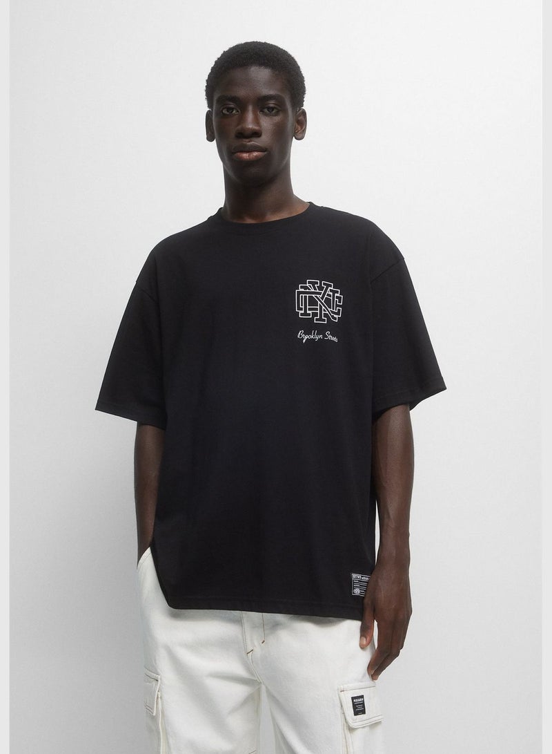 PULL&BEAR Short sleeve Brooklyn Streets T-shirt - Image 1