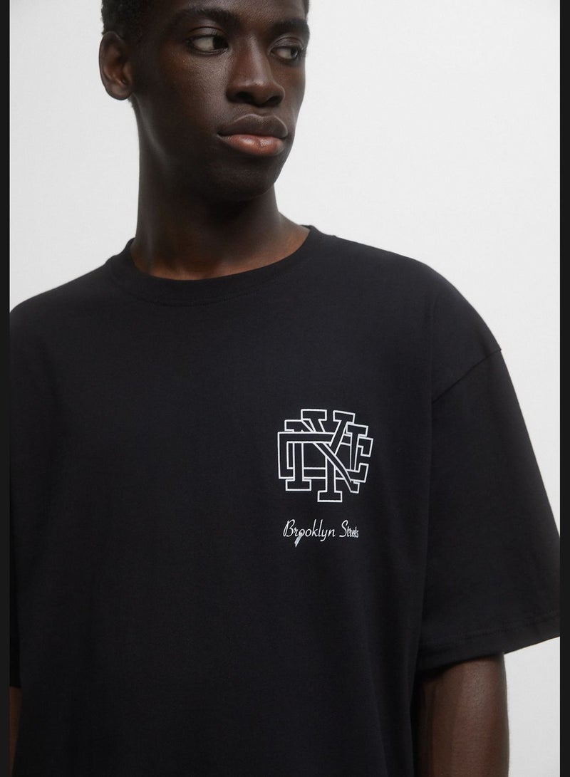 PULL&BEAR Short sleeve Brooklyn Streets T-shirt - Image 3