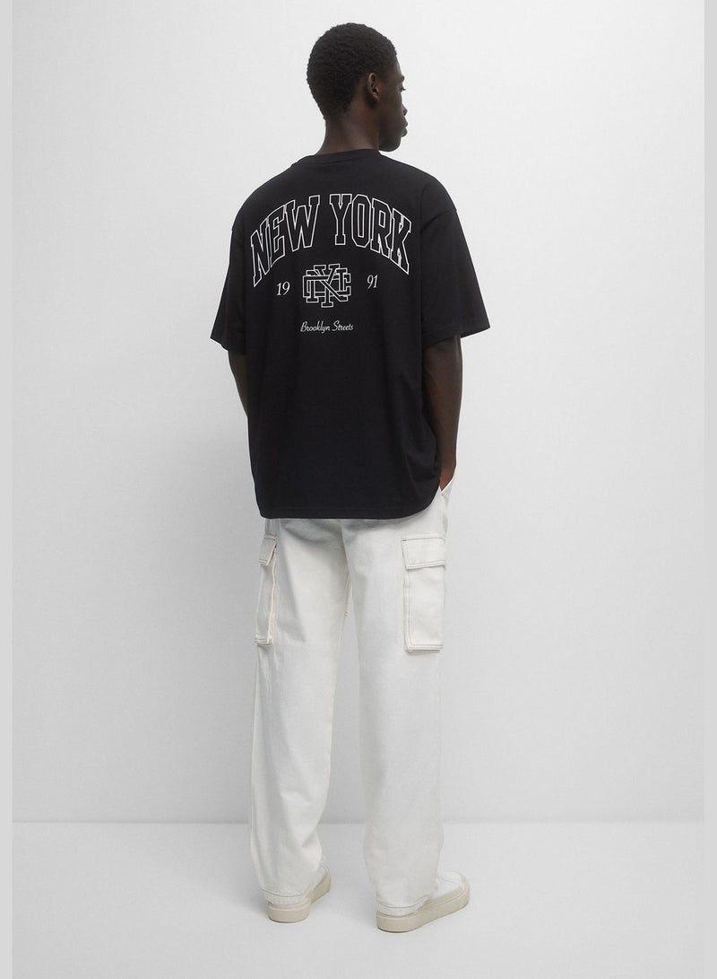 PULL&BEAR Short sleeve Brooklyn Streets T-shirt - Image 2