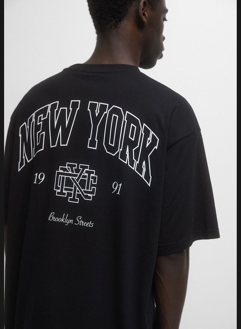 PULL&BEAR Short sleeve Brooklyn Streets T-shirt - Image 5